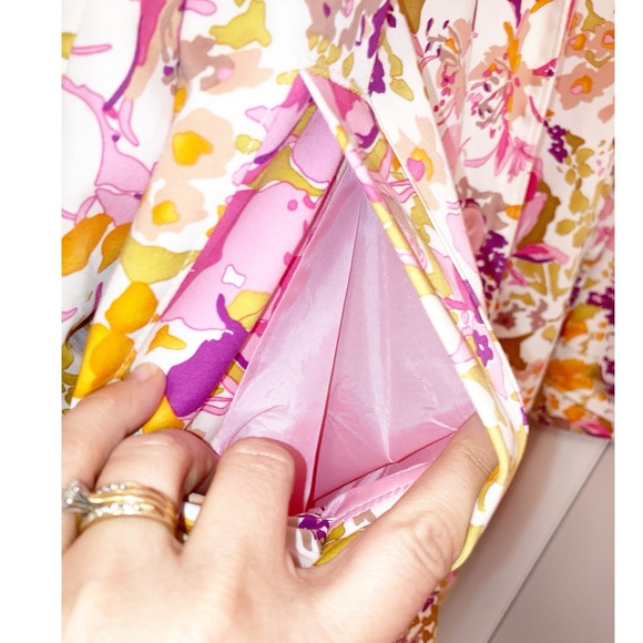 VTG Y2K MARSHALL FIELD’S Floral Trench Coat SZ; Large - Picture 8 of 14